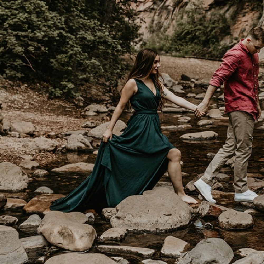 Navy maxi dress